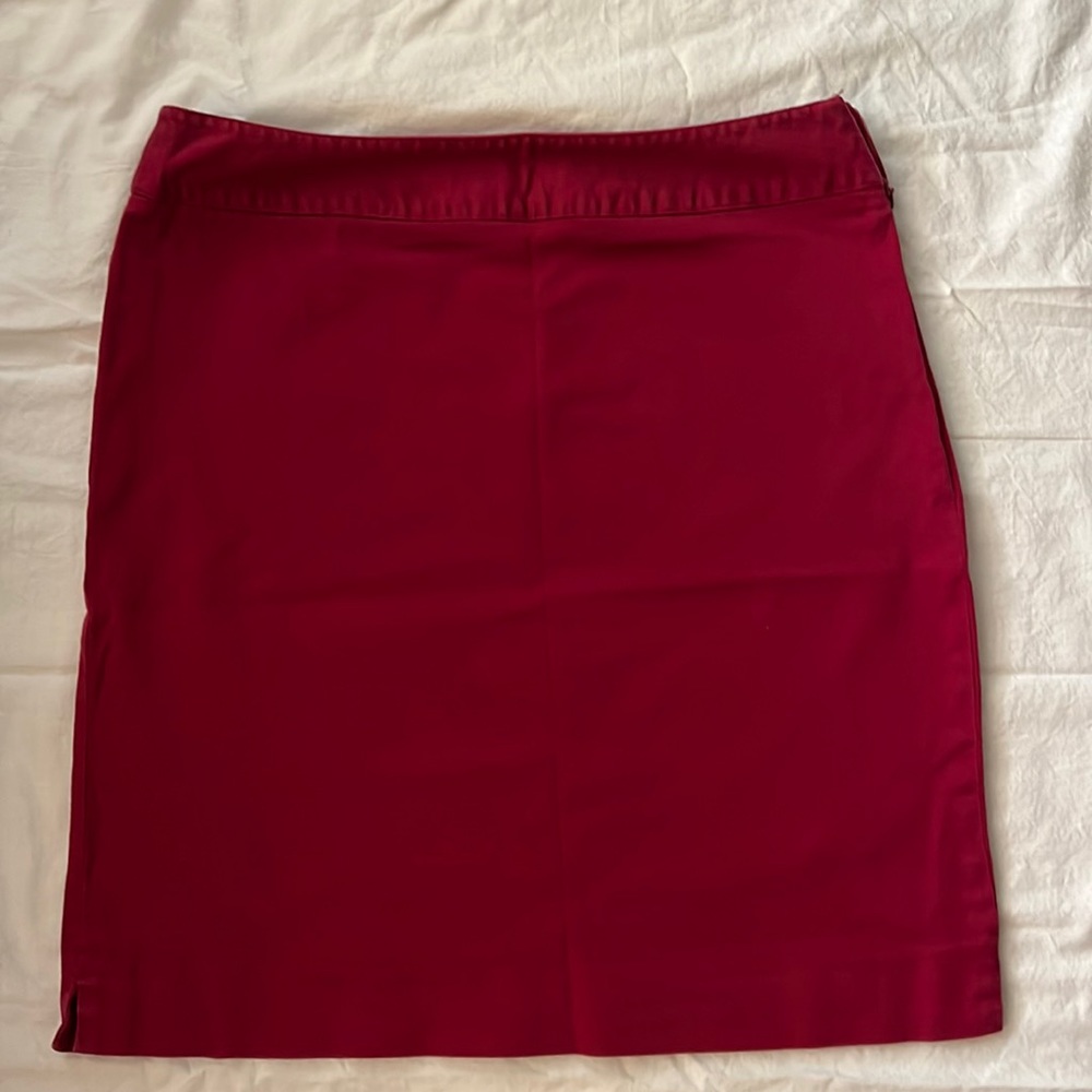 Red pencil skirt